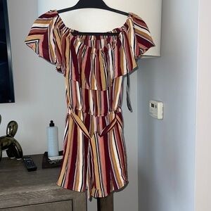Forever 21 strip off shoulder romper